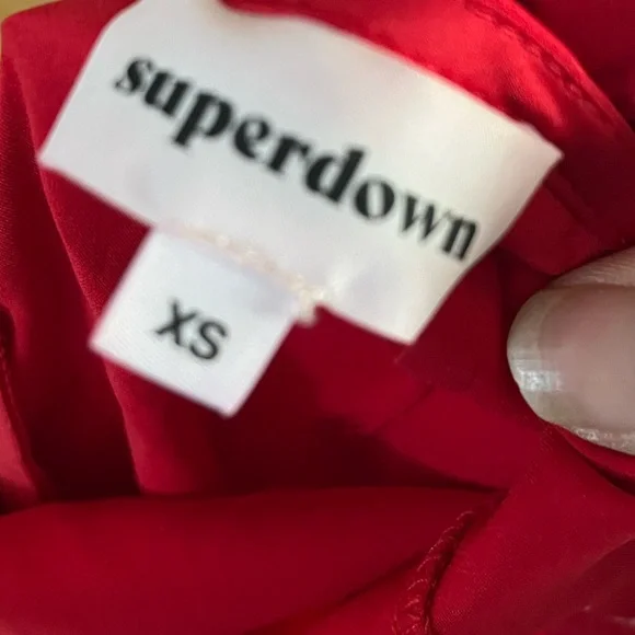 Superdown Red Spaghetti Strap Mini Dress xs - Picture 2 of 4